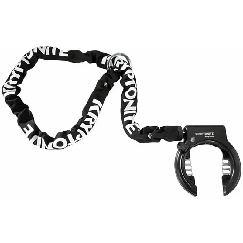 Kryptonite Ring Wheel Lock with Plug-In Chain - 5.5mm 120cm Chain Black