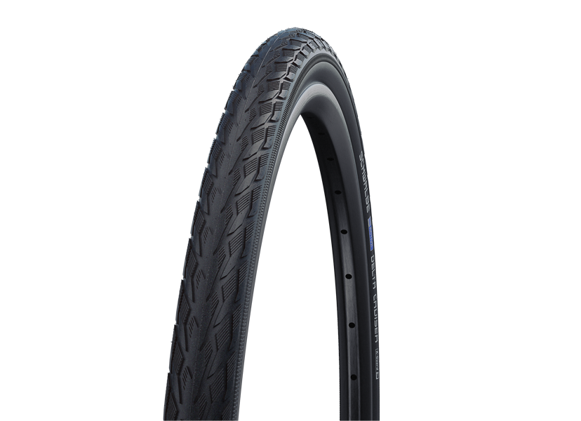 Schwalbe Delta Cruiser Plus, Active Line, Wire Bead, 47-406, 20x1.75, PunctureGuard, Schwalbe Basic Compound, Black, Reflex Reflective Strip