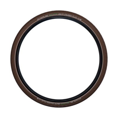 Schwalbe Delta Cruiser Plus Tire 700 x 35c or 28 x 1.40 (37-622) Brown, Reflective Strip, Puncture Guard, SBC, Wire