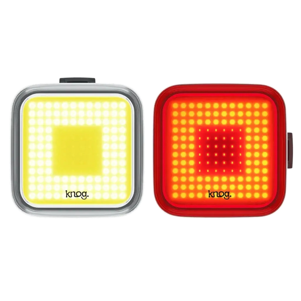 Knog Blinder Square Front &amp; Rear; lights twin pack