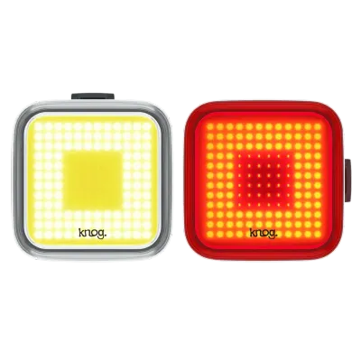 Knog Blinder Square Front &amp; Rear; lights twin pack
