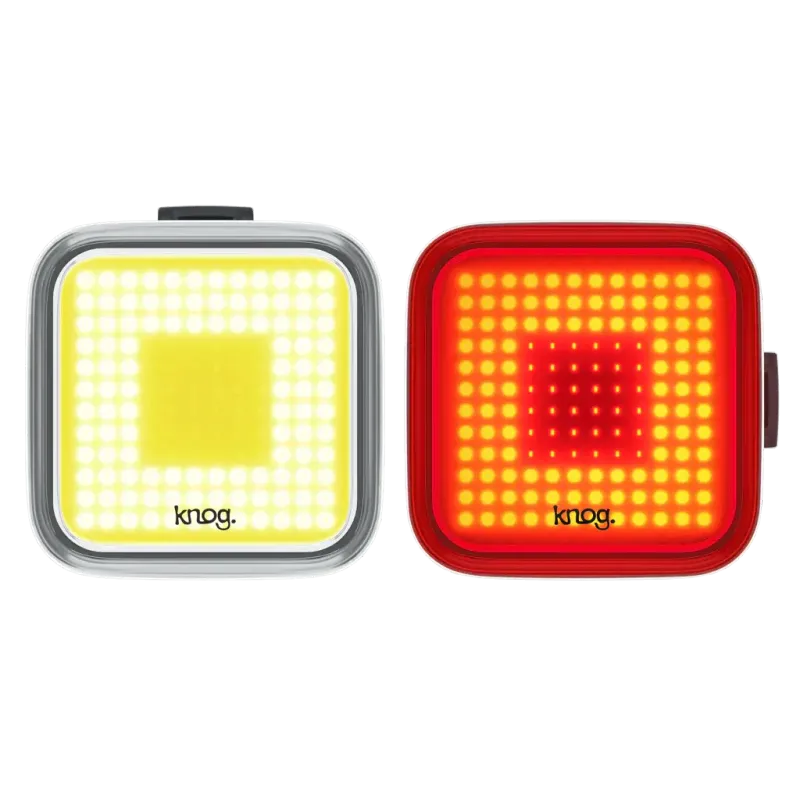Knog Blinder Square Front &amp; Rear; lights twin pack