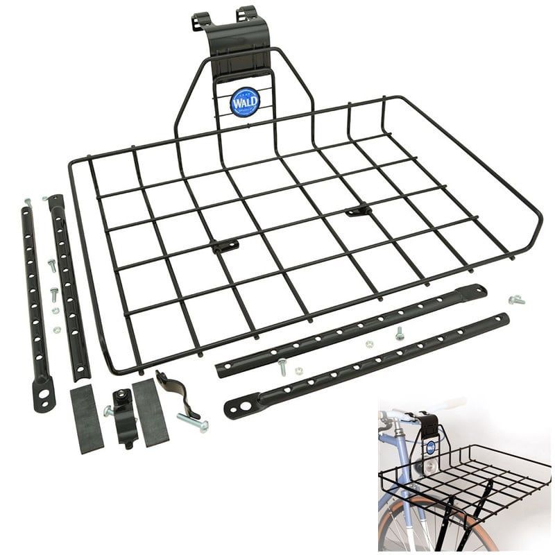 Wald, #257GB Multi-Fit Front Rack Black aka Pizza Delivery Basket 20-1/2" x 13" x 2