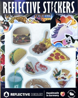 Fahrer Berlin Reflective Sticker Sheet Junk Food