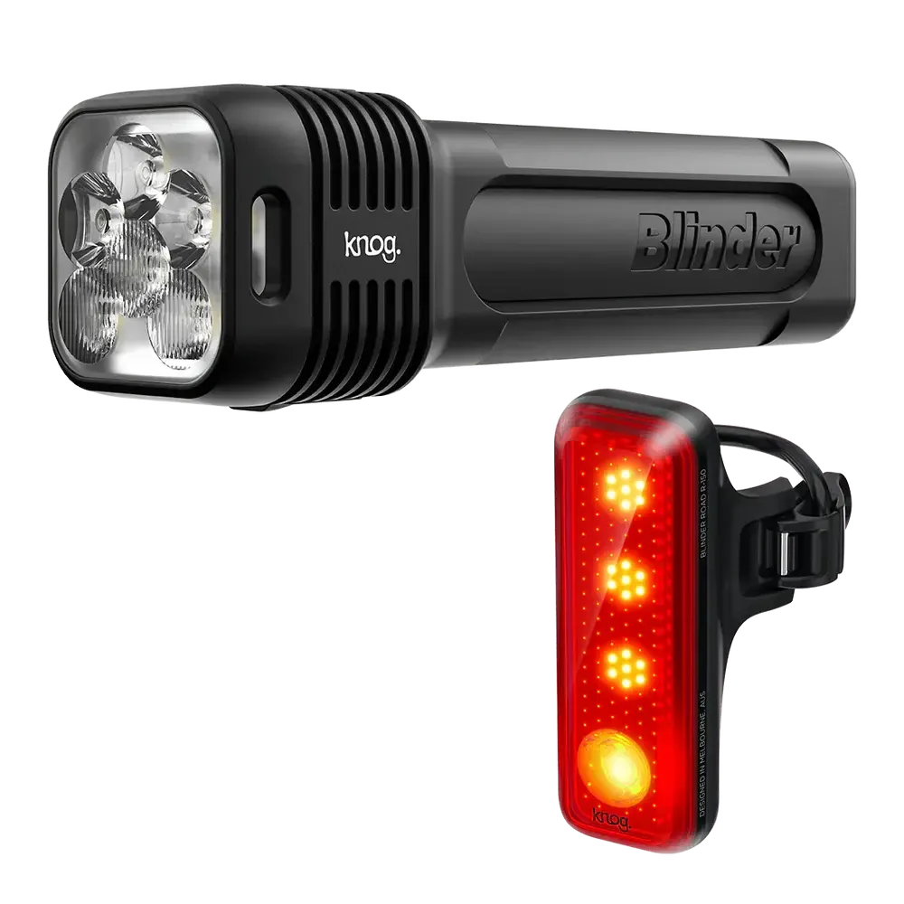 Knog Blinder 1300 front / Blinder R150 rear; lights pack