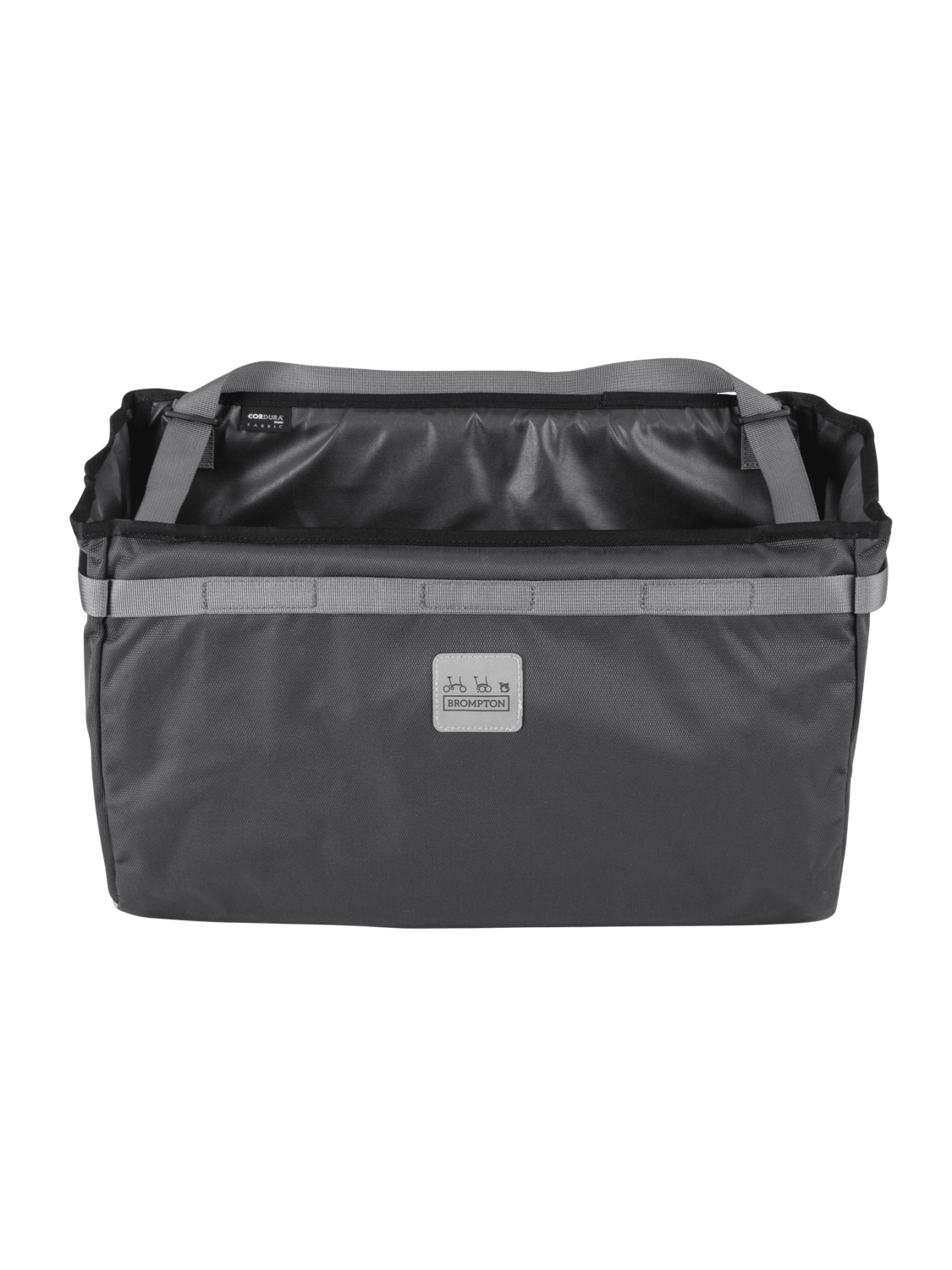 Brompton Borough Basket Bag, Large, Dark Grey w Frame