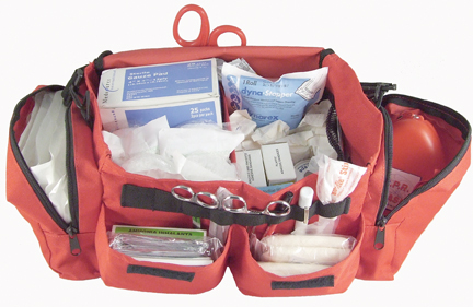 Trauma / First Aid Kit in Soft Cab Bag Choice of Orange, Blue or Red Bag