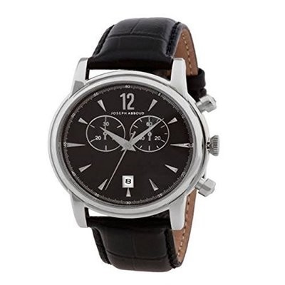 Joseph Abboud Berkshire Collection Men&#39;s Black Dial Leather strap Chronograph Watch Ref.8019
