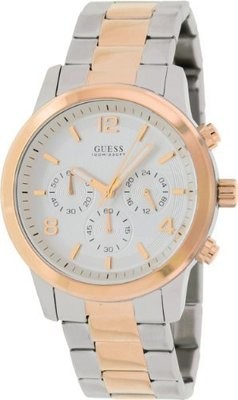 GUESS Men&#39;s U0123G1 Rose Gold-Tone Chronograph Watch