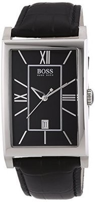 Hugo Boss 1512385 40mm Stainless Steel Case Black Leather Mineral Women&#39;s Watch