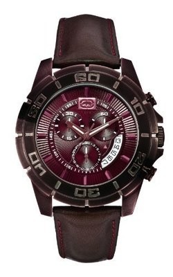Marc Ecko Men&#39;s E16503G2 Brown Leather Strap Watch