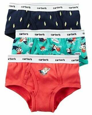 Carter&#39;s Big Boys&#39; 3-pack Cotton Briefs (6-7, Monkey Print)