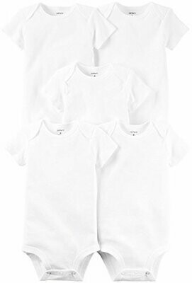 Carter&#39;s Baby Multi-Pk Bodysuits 126g387, White, New Born