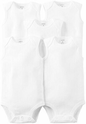 Carter&#39;s Baby Multi-Pk Bodysuits 126g386, White, 18 Months