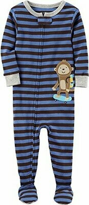 Carter&#39;s Boys&#39; 12 Months-5T One Piece Monkey Skateboard Pajamas 24 Months