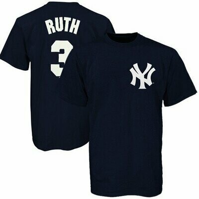 New York Yankees Babe Ruth Youth Navy Name and Number T-shirt