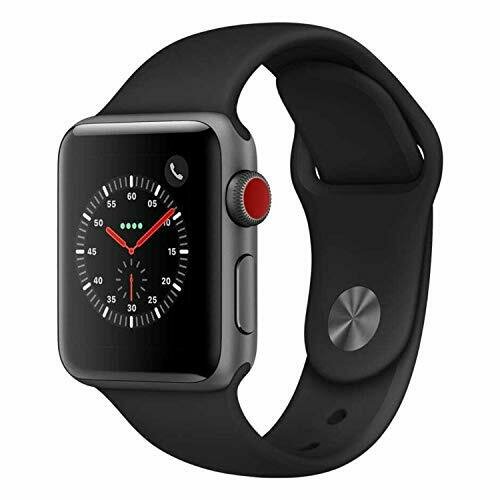 Apple Watch Series 3 42mm Smartwatch (GPS + Cellular, Space Gray Aluminum Case, Black Sport Band) ( Refurbished)