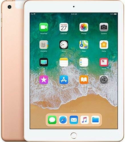 Apple iPad with WiFi, 128GB, Gold (2018 Model) ( Refurbished)