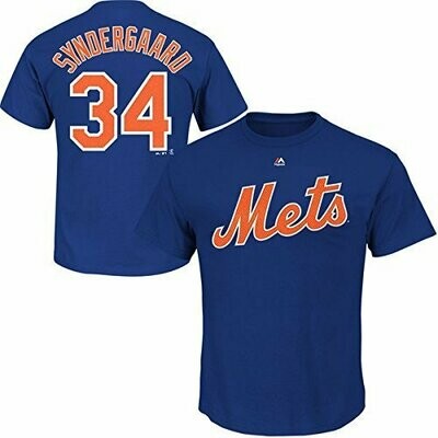Noah Syndergaard New York Mets Royal Youth Player Name and Number T-Shirt Jersey - Blue