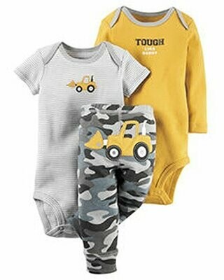 Carter&#39;s Baby Boys 3 Pc Back Art 126g401, Yellow, 24 Months