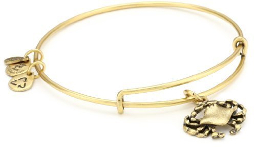 Alex and Ani &quot;Bangle Bar&quot; Rafaelian Gold-Tone Crab Expandable Bracelet