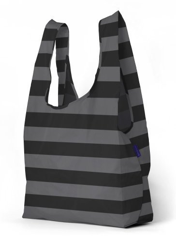 BAGGU Big Reusable Shopping Bag - Grey Stripe