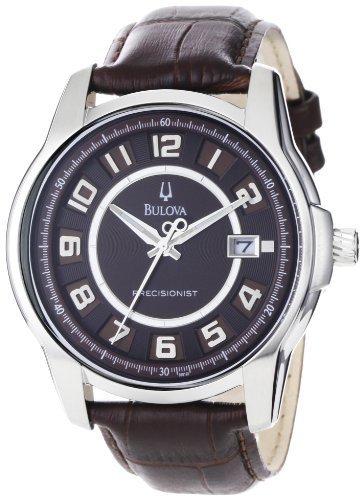 Bulova Men&#39;s 96B128 Precisionist Claremont Brown Leather Watch