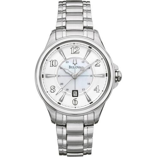Bulova Adventurer White Dial Stainless Steel Multi Quartz Ladies Watch 96M109