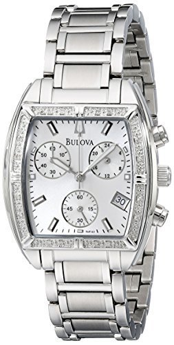 Bulova Women&#39;s 96R163 Stainless Steel Bracelet Watch with Diamond Accents