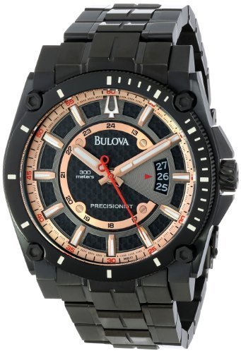Bulova Men&#39;s 98B143 Precisionist Charcoal Grey Dial Bracelet Watch