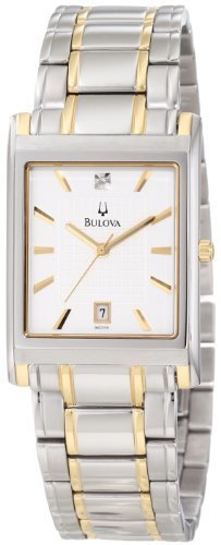Bulova Men&#39;s 98D005 Diamond Dial Calendar Watch