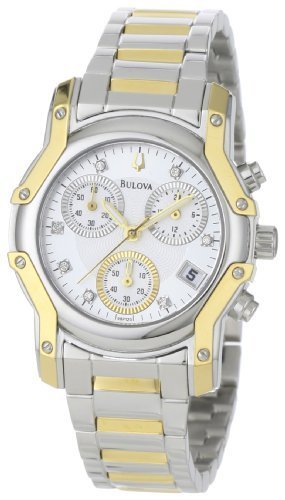 Bulova Women&#39;s 98P120 Wintermoor Two-Tone Diamond Chronograph Watch