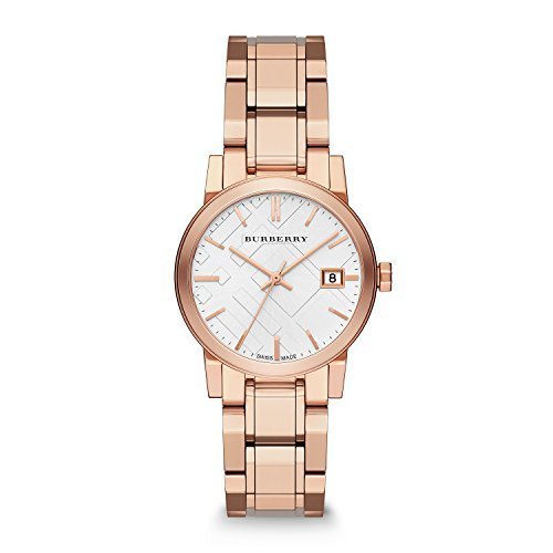 Burberry Women&#39;s BU9104 Heritage Rose Gold-Plated Stainless Steel Watch