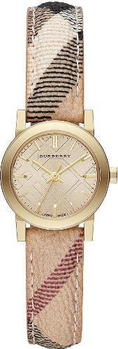 Burberry Champagne Dial Haymarket Check Fabric Ladies Watch Burberry BU9219