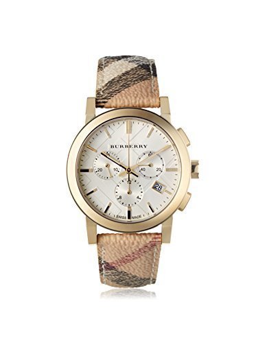 Burberry The City Chronograph White Dial Haymarket Check Unisex Watch BU9752