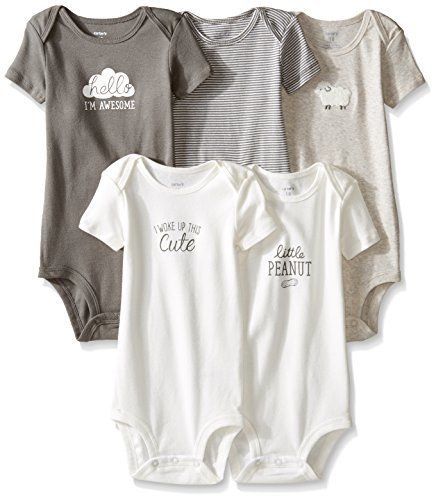 Carter&#39;s Unisex Baby Multi-Pack Bodysuits, Assorted, 18 Months