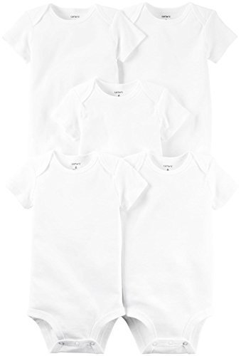 Carter&#39;s Baby Multi-Pk Bodysuits 126g387, White, New Born