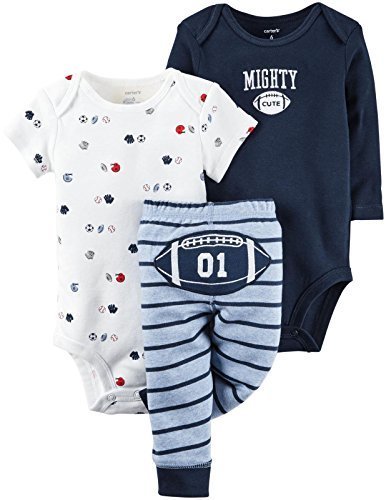 Carter&#39;s Boys&#39; 3 Pc Back Art 126g346, Navy, 6 Months