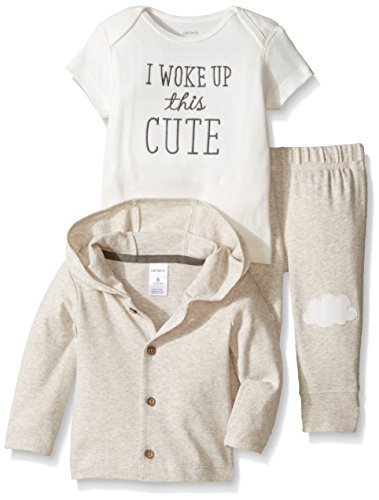 Carter&#39;s Unisex Baby 3 Pc Sets 126g263, Heather, 6 Months