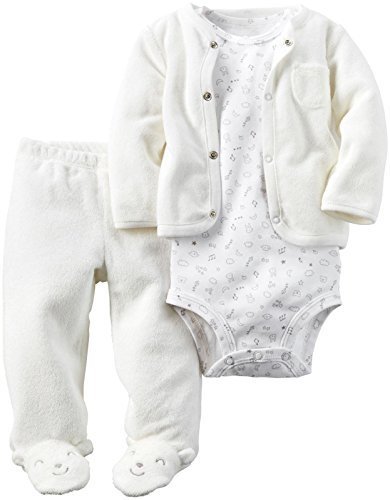 Carter&#39;s Unisex Baby 3 Pc Sets 126g323, Ivory, 6 Months