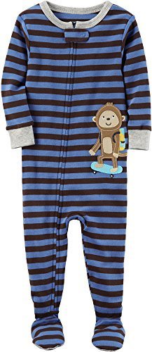 Carter&#39;s Boys&#39; 12 Months-5T One Piece Monkey Skateboard Pajamas 24 Months