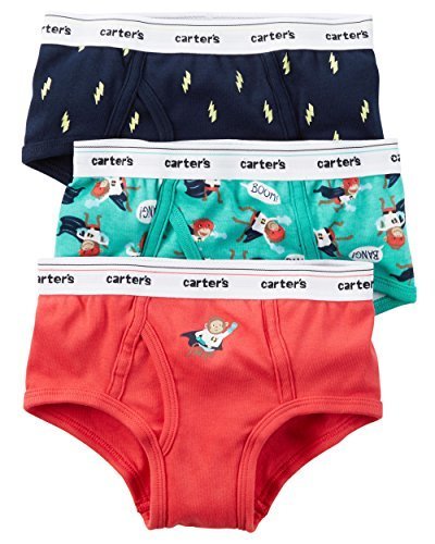 Carter&#39;s Big Boys&#39; 3-pack Cotton Briefs (4T/5, Monkey Print)