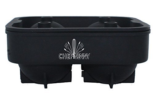 Chef Vinny 4 Ball Silicone Ice tray - Black …