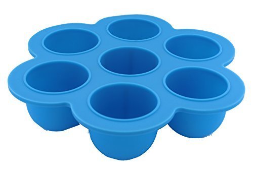 Chef Vinny 7 Slot Silicone Baby Food Container- Freezer, Microwave Dishwasher Safe (Blue)