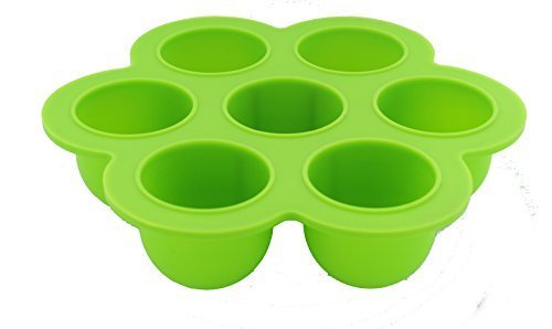 Chef Vinny 7 Slot Silicone Baby Food Container- Freezer, Microwave Dishwasher Safe (Green)