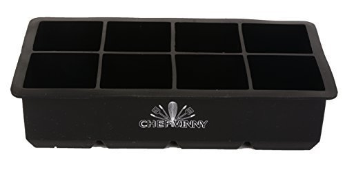 Chef Vinny 8 Cavity Silicone King Cube Ice Tray black