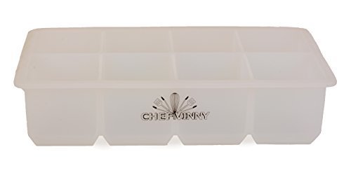 Chef Vinny Classic King Size Ice Cube Tray (8 Cube, Clear)
