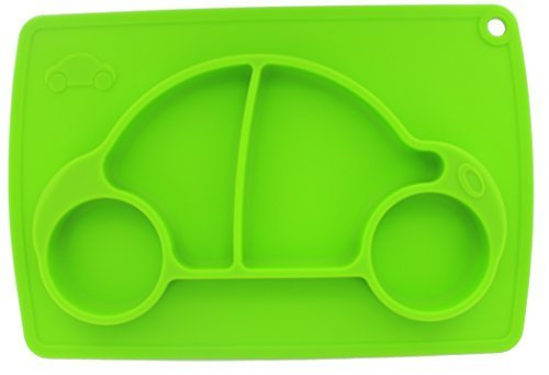 Chef Vinny Car Shape Silicone Baby Placemat (Green)