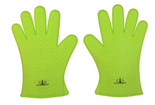 Chef VInny Silicone Oven Gloves Green