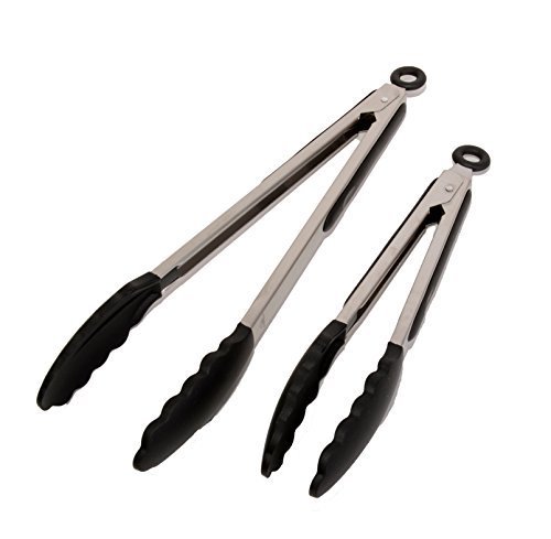 Chef Vinny Silicone Tong Set Black